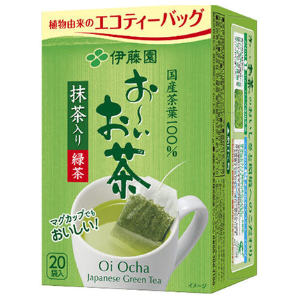 Sachet de thé écologique Itoen Oi Ocha Thé vert 20 sachets x 10 sachets 