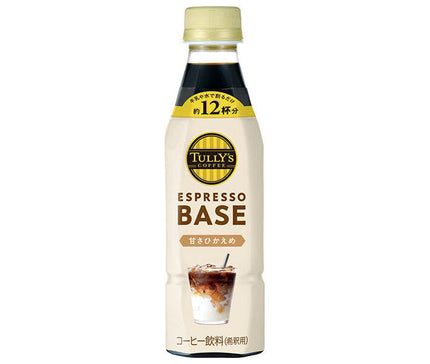 Itoen Tully's Coffee Espresso Base, Lightly Sweet, 340ml PET Bottle x 12