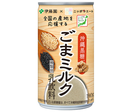 Itoen Nippon Ale Okinawa Brown Sugar Sesame Milk 190g can x 30 cans 