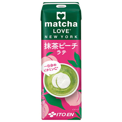 Itoen matcha LOVE NEW YORK Matcha Peach Latte 240ml paper pack x 12 bottles 