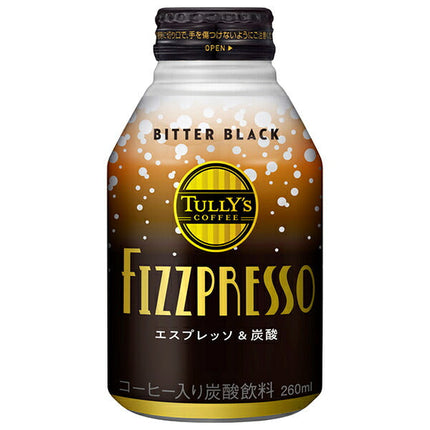 Itoen Tully's Coffee Fizzpresso BITTER BLACK 260ml Bottle Can x 24 