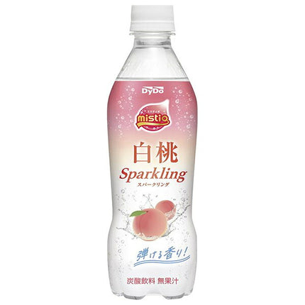 DyDo Mystio White Peach Sparkling 410ml plastic bottle x 24 pieces [shipped in Japan]