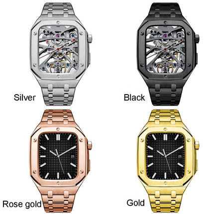 Premium Watch Strap & Protective Case – Modified Steel Strap Watch Accessory Kit