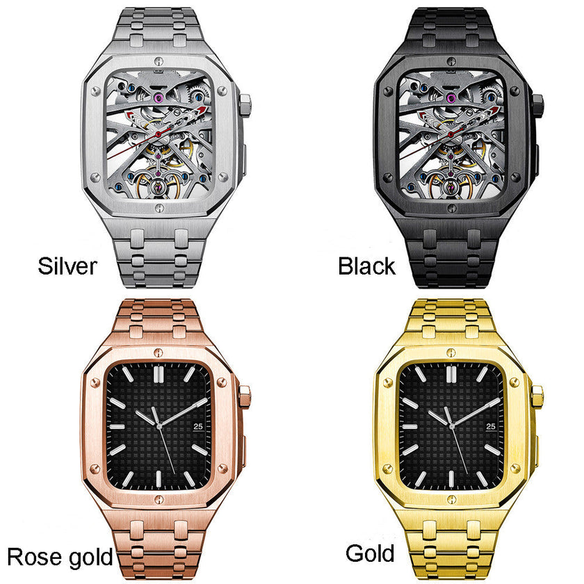 Premium Watch Strap & Protective Case – Modified Steel Strap Watch Accessory Kit