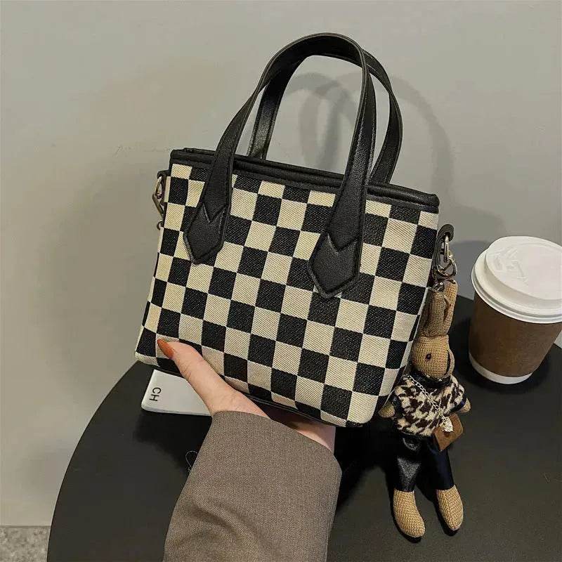 Fashion Houndstooth Shoulder Bags Portable Checkerboard Handbags All-match Messenger Crossbody Bag Women