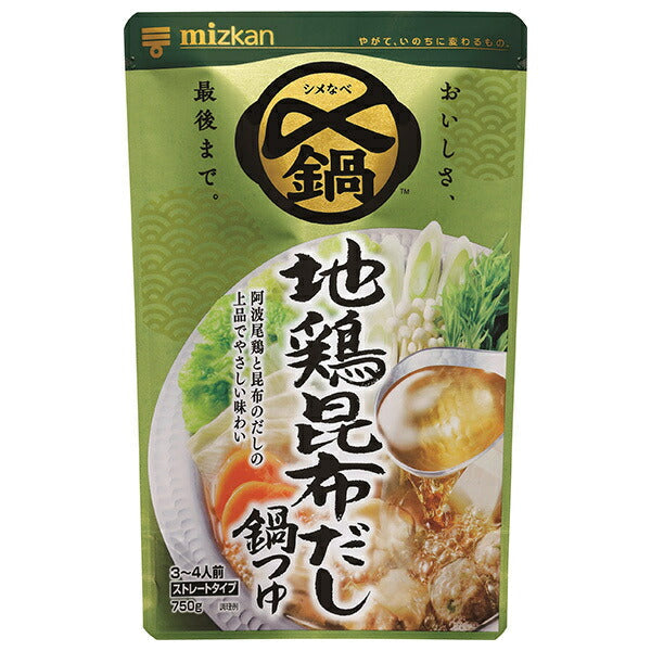 Mitsukan Delicious till the end, free-range chicken kelp soup stock hot pot soup straight 750g x 12 bags