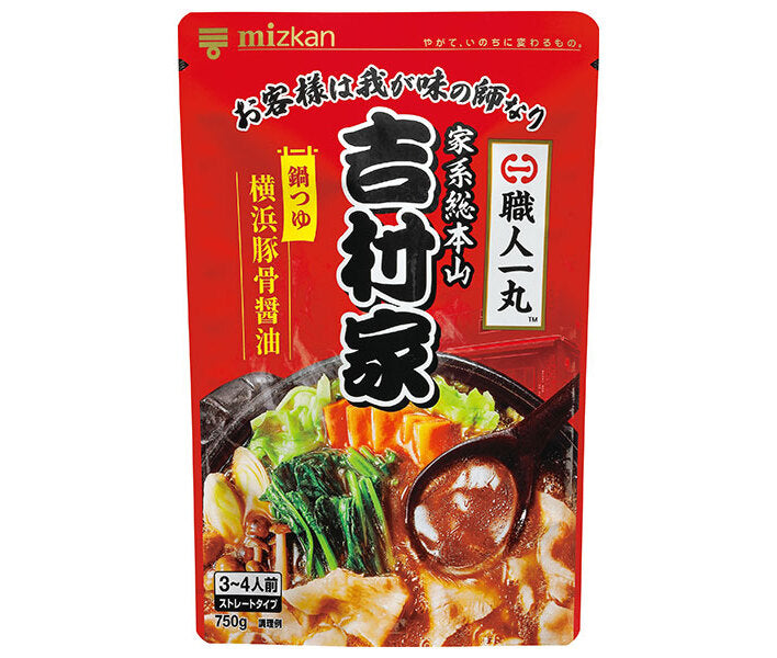 Mitsukan Family Headquarters Yoshimura Family Supervised Yokohama Tonkotsu Soy Sauce Hot Pot Soup 750g x 12 Bags 