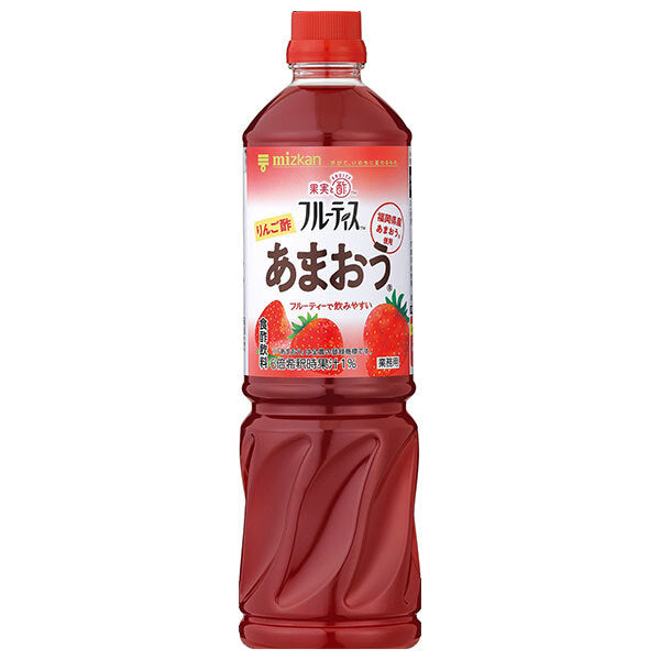 Mitsukan Commercial Fruitis Amaou Apple Cider Vinegar (6x Concentrated Type) 1000ml PET Bottle x 8 Bottles 