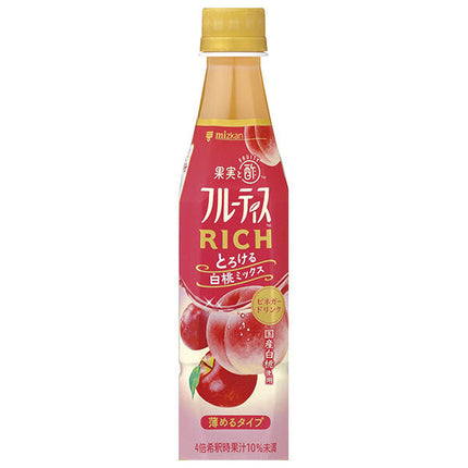 Mitsukan Fruitis RICH White Peach (4x dilution) 350ml PET bottle x 24 bottles 