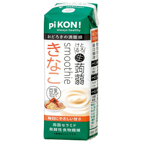 Mizkan pi KON! Creamy Konjac Smoothie - Kinako Flavor, 225 ml x 12 [Ships from Japan]