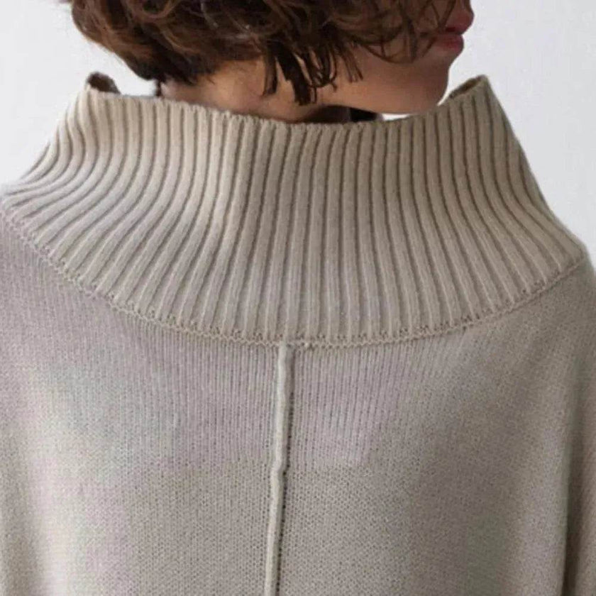 Loose Oversize Midi Turtleneck Winter  Sweater Dress