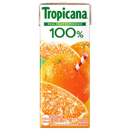 Kirin Tropicana 100% Orange 250ml paper pack x 24 bottles