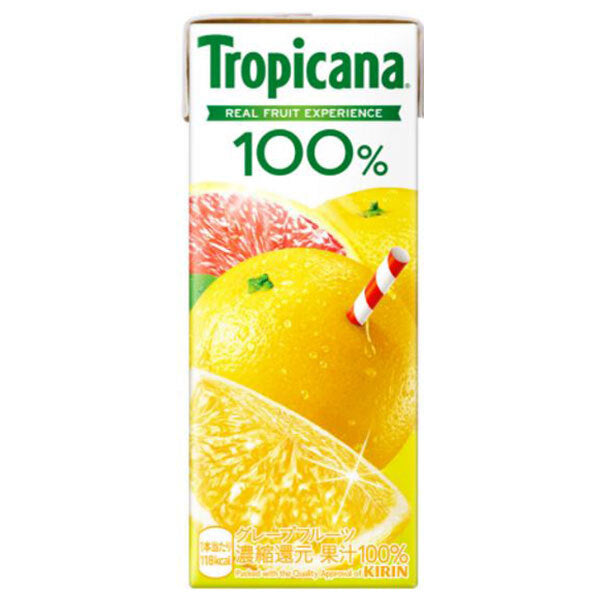 Kirin Tropicana 100% Pamplemousse 250ml paquet papier x 24 pièces