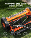 16' Manual Push Reel Lawn Mower 5-Blade Adjustable Height Grass Catcher 2 Wheels