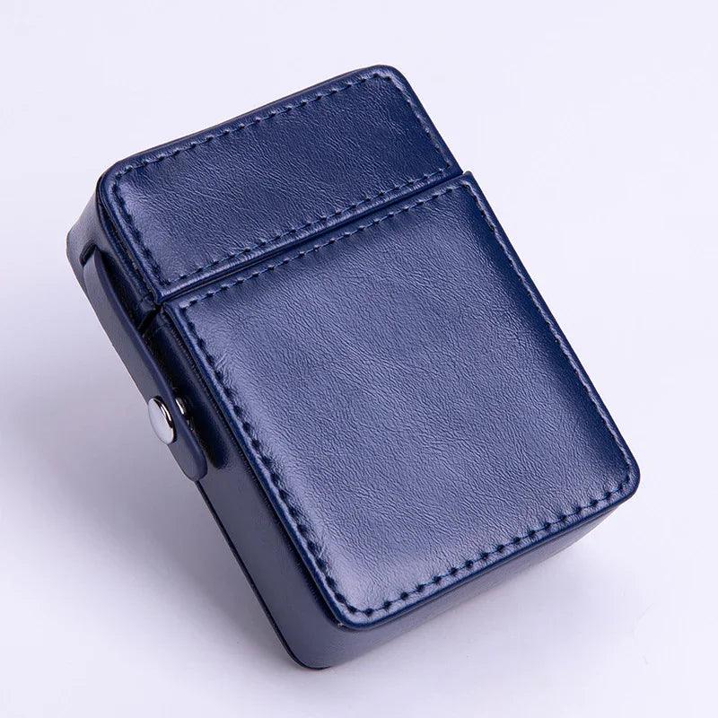 Bag Metal Clip Leather Cigarette Flip Cigarette Case