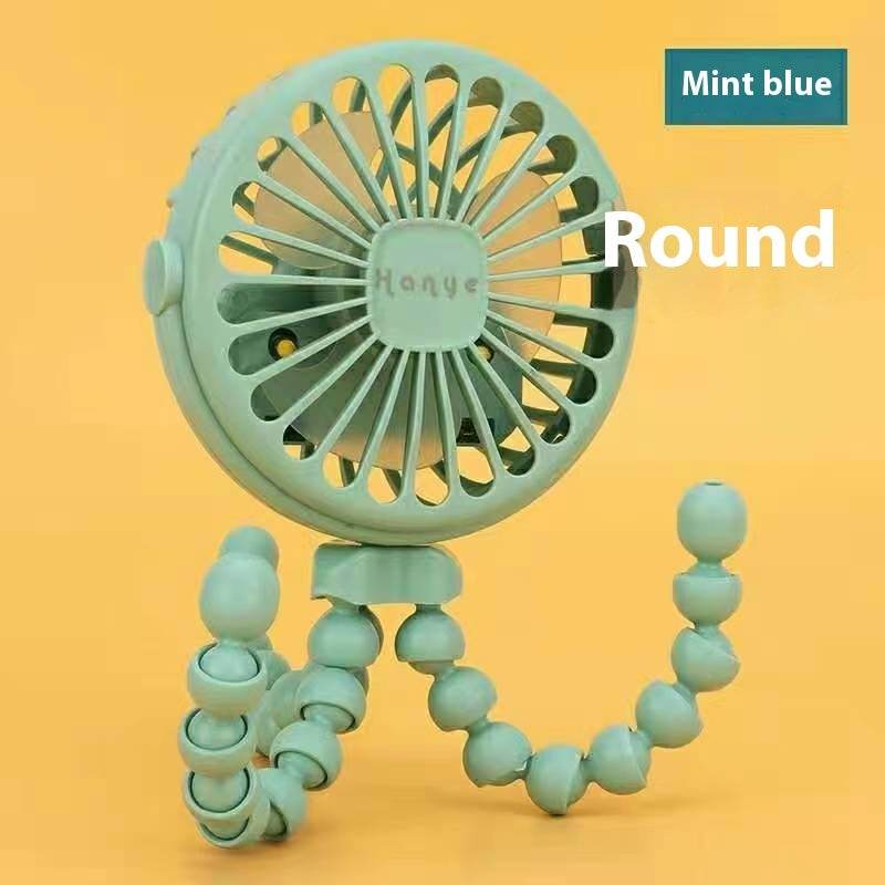 USB Powered summer heat Handheld fan with stand and Night light