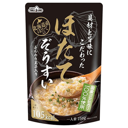 丸善食品工業 テーブルランド 具材と旨味にこだわったほたてぞうすい 250gパウチ×24(12×2)袋入【日本出荷】
