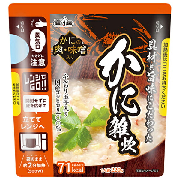 Maruzen Food Industry Tableland Microwaveable crab porridge with carefully selected ingredients and flavor 220g pouch x 24 (12 x 2) bags [shipped in Japan]