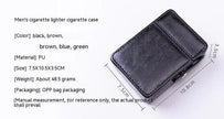 Bag Metal Clip Leather Cigarette Flip Cigarette Case