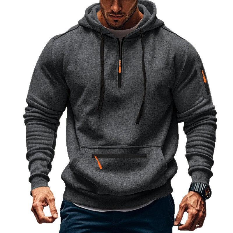 Mens Cargo Jackets – Loose Fit Polyester Utility Jacket with Long Sleeves