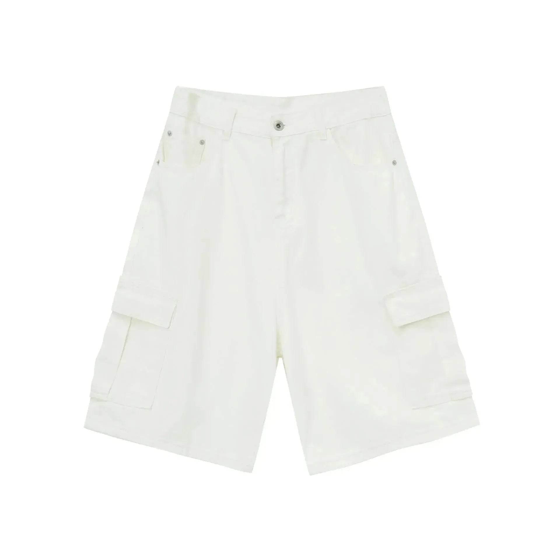 Men's Baggy Dad Shorts Jeans Denim Summer New Straight Wide-leg Workwear Denim Shorts  for Men Loose Leisure All-matching Shorts
