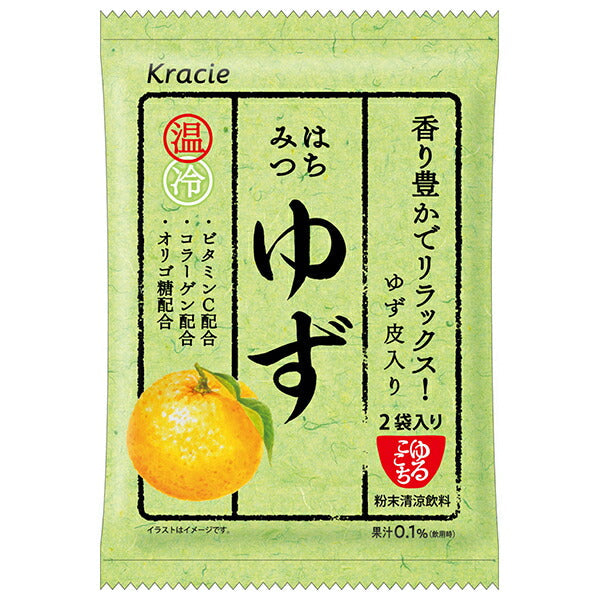 Kracie Foods Yurukochi Honey Yuzu 29.4g (14.7g x 2 bags) x 5 bags [Shipped in Japan]