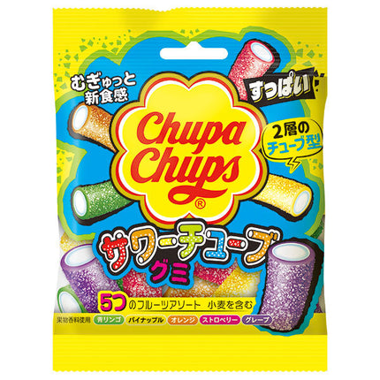 Kracie Foods Chupa Chups Sour Tube Gummy 55g x 10 bags [Shipped in Japan]