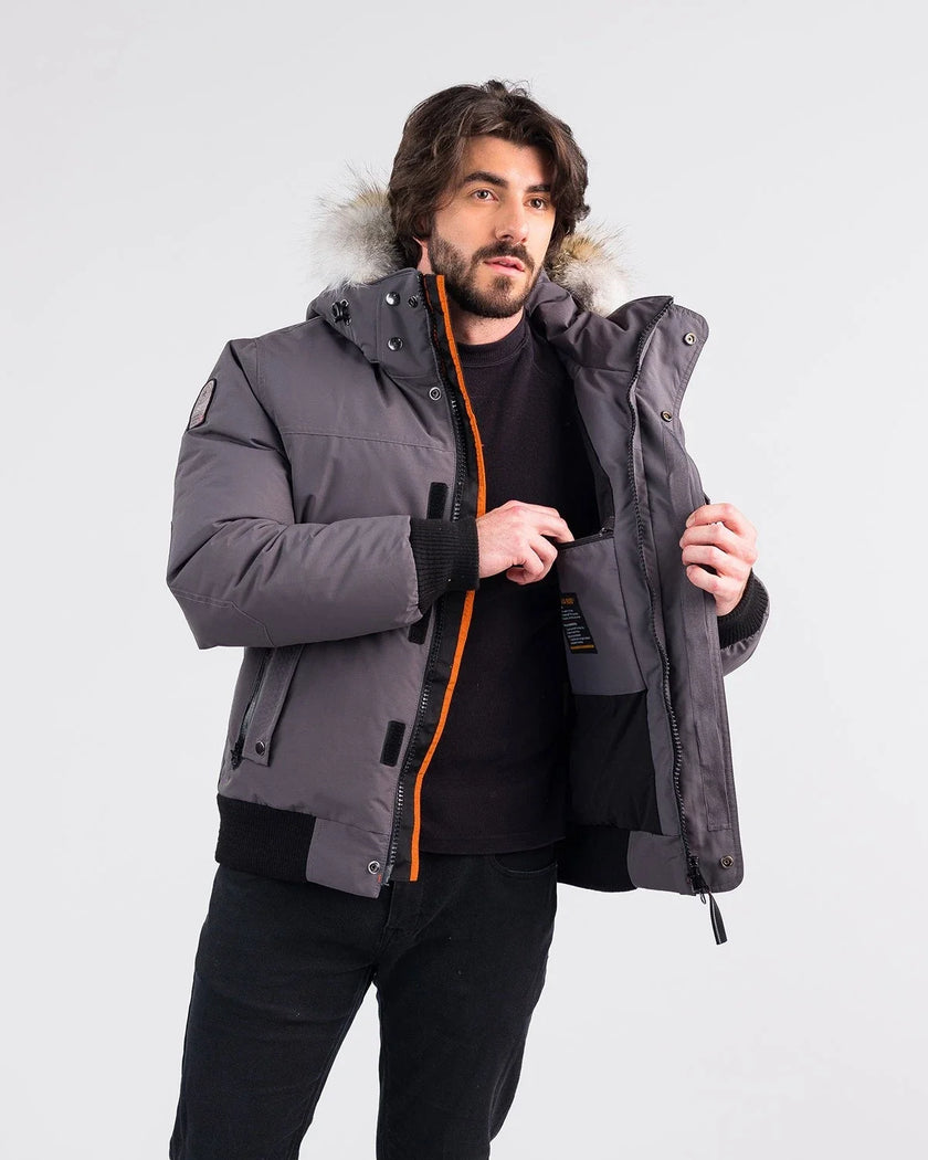 Outdoor Survival Canada Men's Desna -40 Down Bomber Jacket X-Large, Arctic Blue - ON DISPLAY