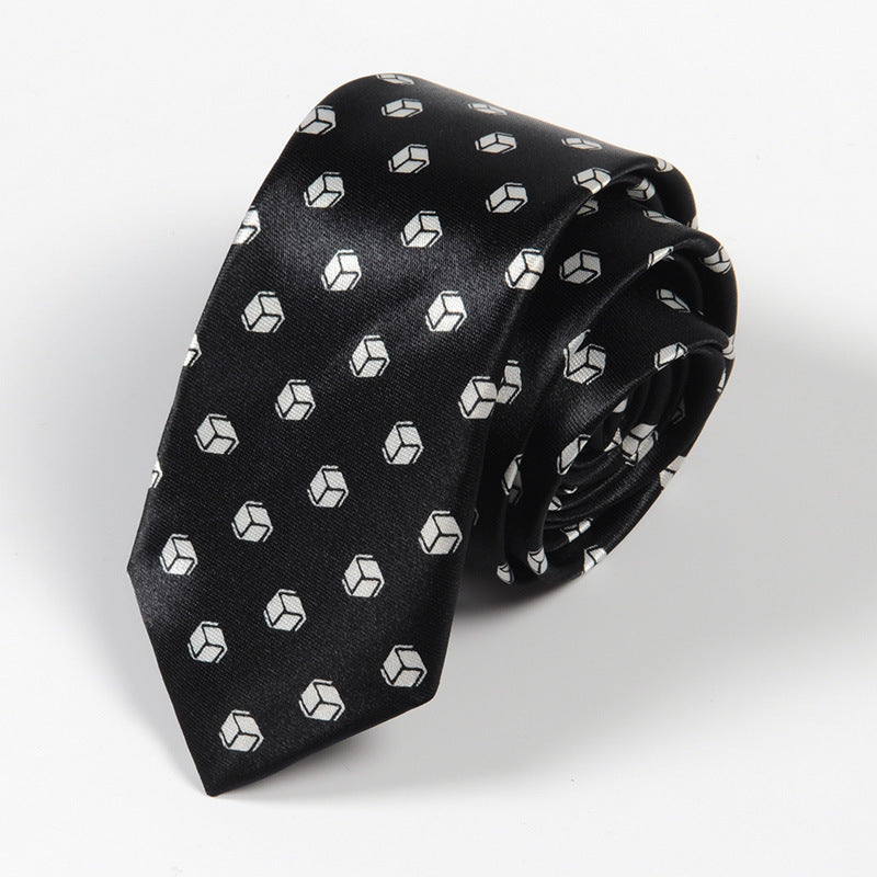 Men's Narrow Plaid Tie – Slim Arrow Polyester Necktie for Business & Formal Wear | Canada & USA
