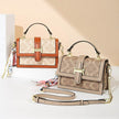 Vintage Printed PVC leather Shoulder Crossbody Bag for women