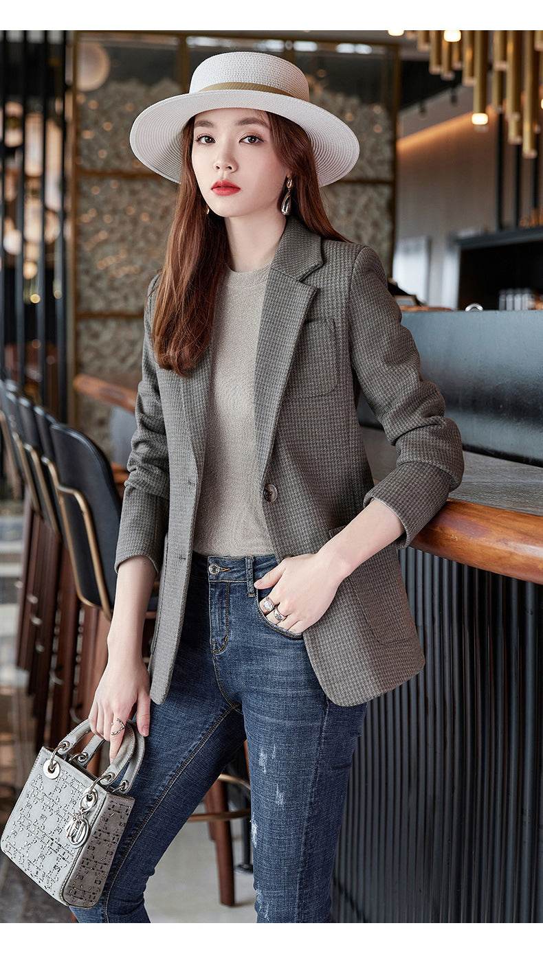 Professional office Business Tweed Blazer Women