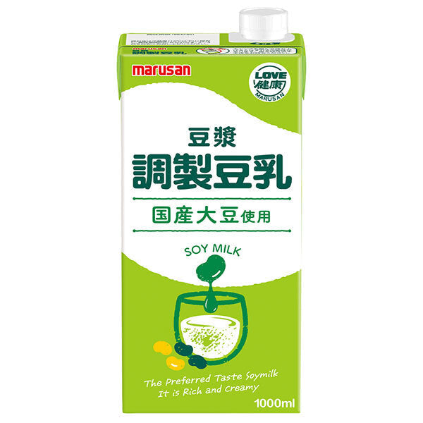 [11/25~ 10% off all products!!] Marusanai Adjusted Soy Milk Mamejan 1000ml Paper Pack x 6