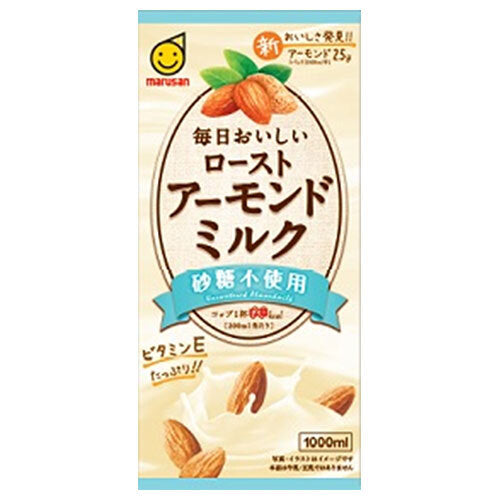 Marsan Eye Everyday Delicious Roasted Almond Milk Sugar Free 1000ml Paper Pack x 6 bottles [Shipped in Japan]