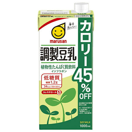 Marusan Ai Prepared soy milk 45% off calories 1000ml paper pack x 6 pieces [shipped in Japan]