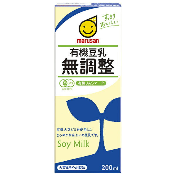 Marusan Ai Organic Soy Milk, Unadjusted, 200ml paper pack x 24 pieces [Shipped in Japan]
