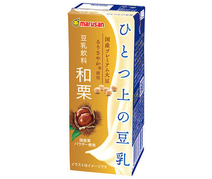 [11/25~ 10% off all products!!] Marusanai One-step soy milk, soy milk drink, Japanese chestnut, 200ml paper pack x 24 bottles