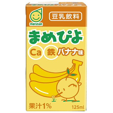 Marusanai Mamepiyo Banana Flavor 125ml Paper Pack x 24 Bottles 
