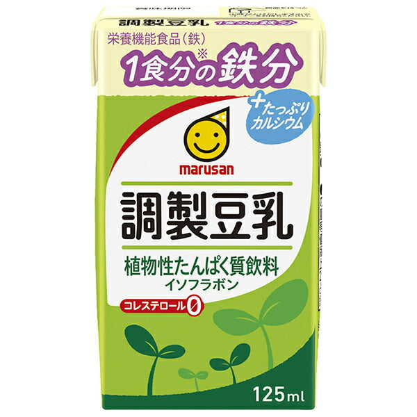 Marusan Ai Prepared Soy Milk, 1 serving of iron, 125ml paper pack x 24 bottles [shipped in Japan]