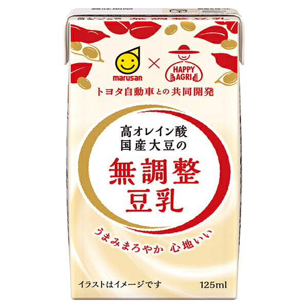 マルサンアイ 高オレイン酸 国産大豆の無調整豆乳 125ml紙パック×24本入【日本出荷】