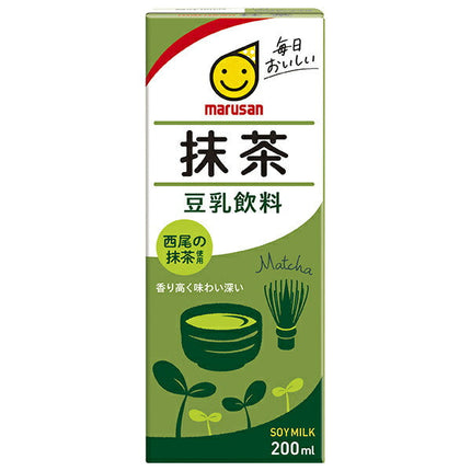 Marusanai soy milk drink, matcha, 200ml paper pack x 24 bottles 