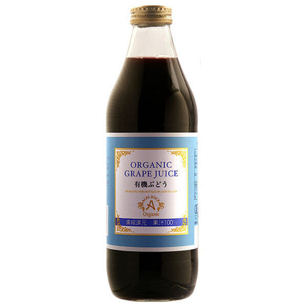 Alps Organic Grape Juice 100 1L bottle x 6 bottles