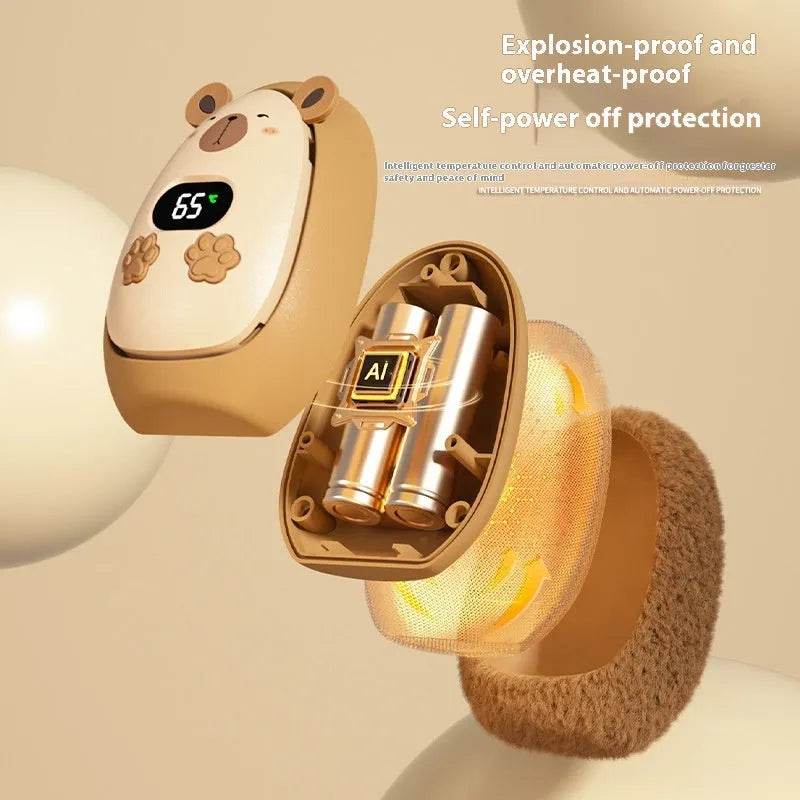 Winter Portable USB Rechargeable Outdoor Smart Fluffy Hand Warmer Hand muff