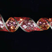 LED Lights Hot Stamping Double-layer Ribbon Christmas Decorations