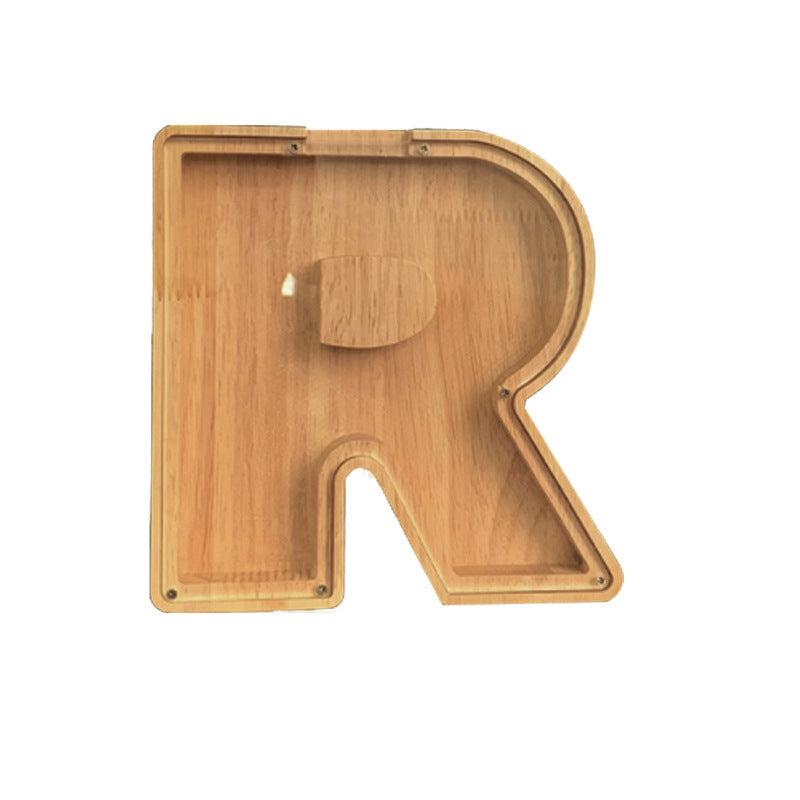 Wooden Animal & Alphabet Piggy Bank – Kids Holiday Gift, A–Z & Animal Styles