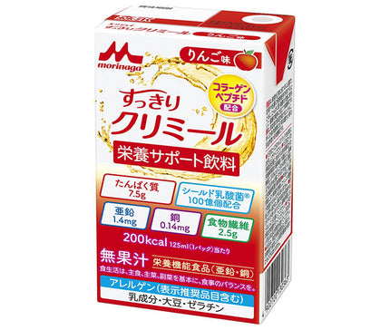 Morinaga Milk Enjoy Rekiri Creamir Apple Flavor 125ml paper pack x 24 pieces [Shipped in Japan]