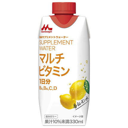 Morinaga Milk Supplement Water Multivitamin Fragrant Lemon Water 330ml paper pack x 12 bottles [Shipped in Japan]