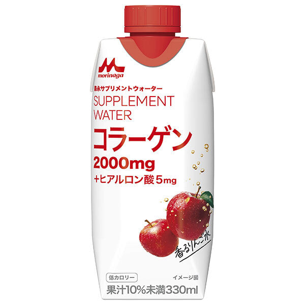 Morinaga Milk Supplement Water Collagen Fragrant Apple Water 330ml paper pack x 12 bottles [shipped in Japan]