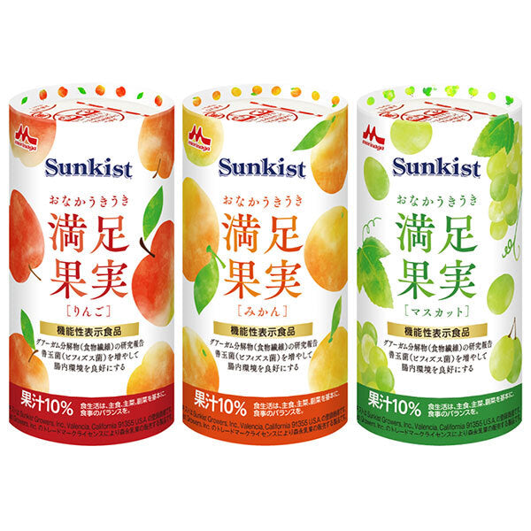 Clinico Sunkist (Sunkist) Onyakiuki Satisfying Fruit Various Set 125ml Paper Pack x 18 (6 x 3) Bottles 