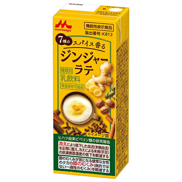 森永乳業 7種のスパイス香る ジンジャーラテ 200ml紙パック×24本入【日本出荷】
