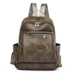 Portable Fashion Simple And Lightweight High School Leather Backpack